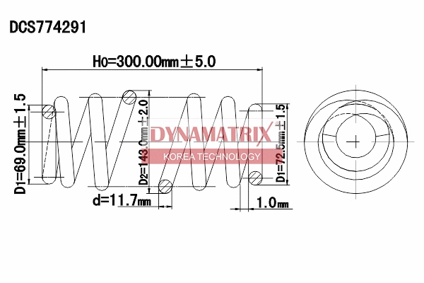 Ressort de suspension DYNAMATRIX DCS774291