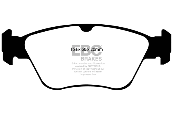 Kit de plaquettes de frein, frein à disque EBC Brakes DP21055