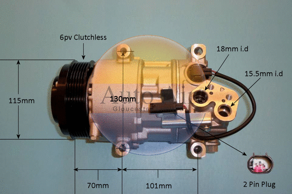 Compresseur, climatisation AUTO AIR GLOUCESTER 14-9789P
