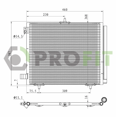 Condenseur, climatisation PROFIT 1770-0080