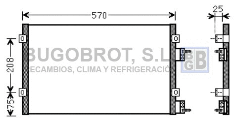 Condenseur, climatisation BUGOBROT 62-CR5110