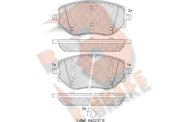 Kit de plaquettes de frein, frein à disque R BRAKE RB2383