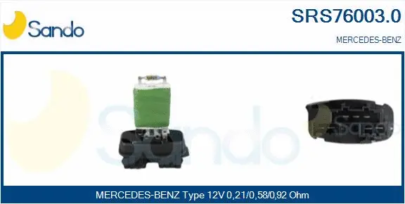 Résistance, pulseur d'air habitacle SANDO SRS76003.0