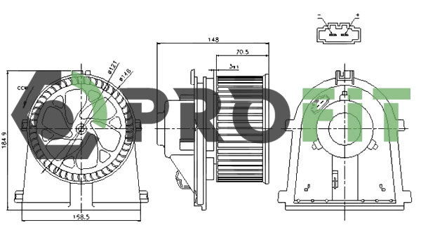 Pulseur d'air habitacle PROFIT 1860-0002