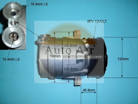Compresseur, climatisation AUTO AIR GLOUCESTER 14-4590