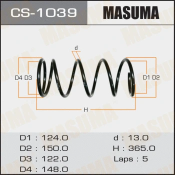 Ressort de suspension MASUMA CS-1039