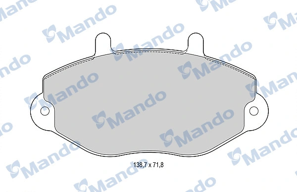 Kit de plaquettes de frein, frein à disque MANDO MBF015010