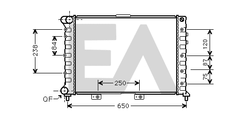 Radiateur, refroidissement du moteur EACLIMA 31R03007
