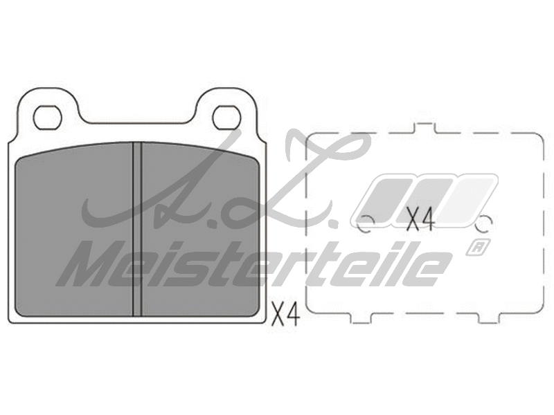 Kit de plaquettes de frein, frein à disque A.Z. Meisterteile AZMT-44-022-2110