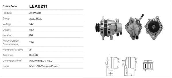 Alternateur LUSA LEA0211