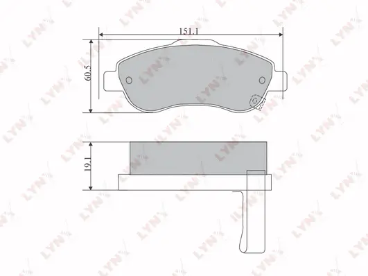 Kit de plaquettes de frein, frein à disque LYNXAUTO BD-3418