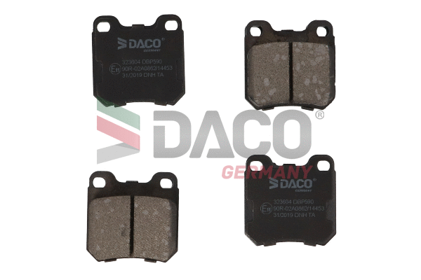 Kit de plaquettes de frein, frein à disque DACO Germany 323604