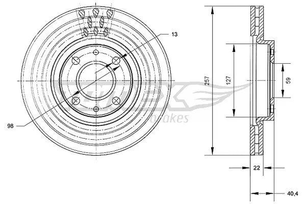Disque de frein TOMEX Brakes TX 70-56