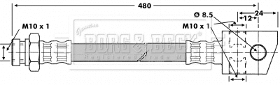 Flexible de frein BORG & BECK BBH6704
