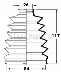 Jeu de joints-soufflets, arbre de commande BORG & BECK BCB6012