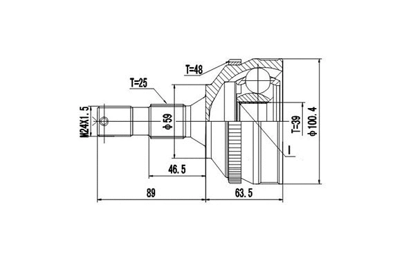 Jeu de joints, arbre de transmission DYNAMATRIX DCV810019