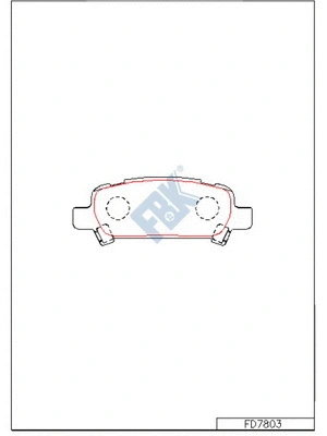 Kit de plaquettes de frein, frein à disque FBK FD7803