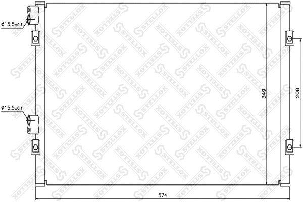Condenseur, climatisation STELLOX 10-45081-SX
