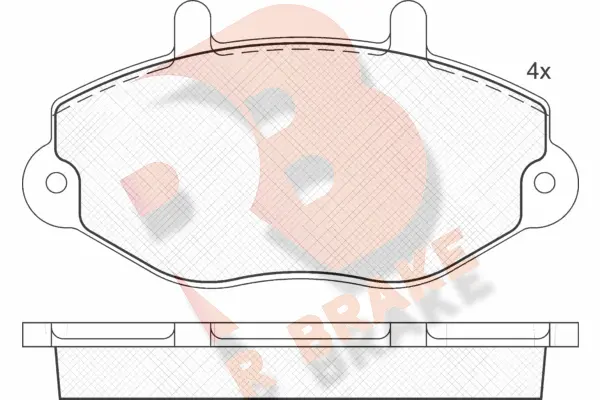 Kit de plaquettes de frein, frein à disque R BRAKE RB0897