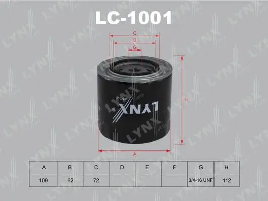 Filtre à huile LYNXAUTO LC-1001
