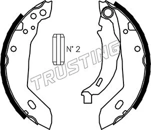 Jeu de mâchoires de frein TRUSTING 088.212