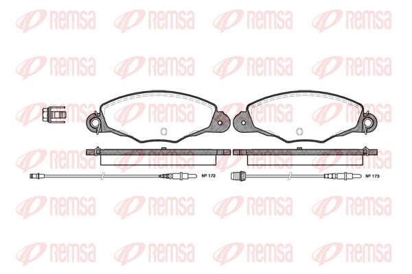 Kit de plaquettes de frein, frein à disque REMSA 0659.04