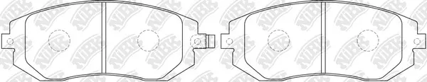 Kit de plaquettes de freins de haute performance NiBK PN7460S