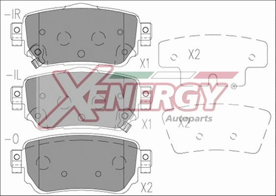 Kit de plaquettes de frein, frein à disque AP XENERGY X41277