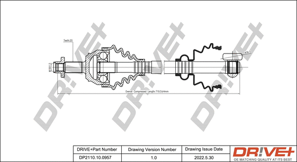 Arbre de transmission Dr!ve+ DP2110.10.0957