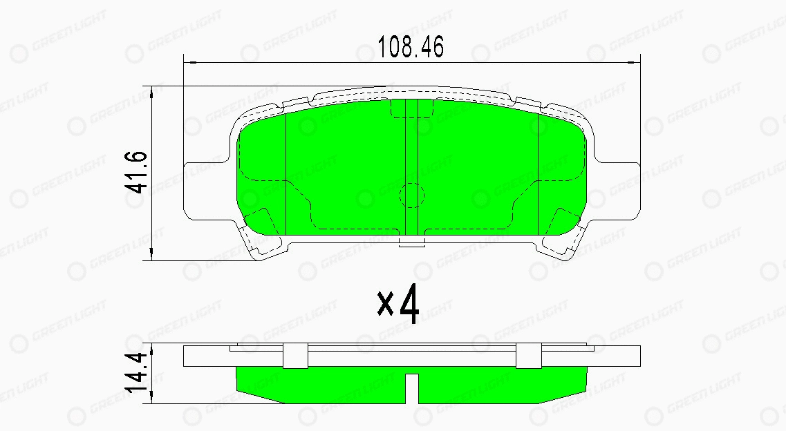 Kit de plaquettes de frein, frein à disque Automotive Adriado GLBP0325