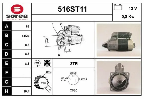 Démarreur STARTCAR 516ST11