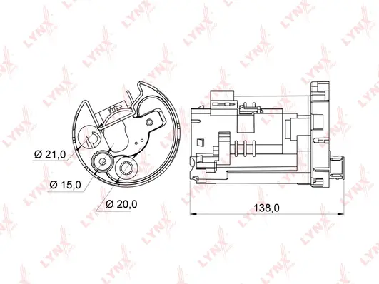 Filtre à carburant LYNXAUTO LF-162M