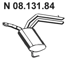 Silencieux arrière EBERSPÄCHER 08.131.84