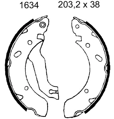 Jeu de mâchoires de frein BSF 01634