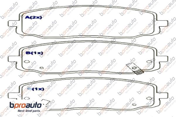 Kit de plaquettes de frein, frein à disque BPROAUTO 1BP31032AA