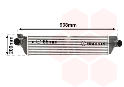 Refroidisseur d'air de suralimentation VAN WEZEL 43004498