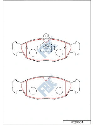 Kit de plaquettes de frein, frein à disque FBK FD20004