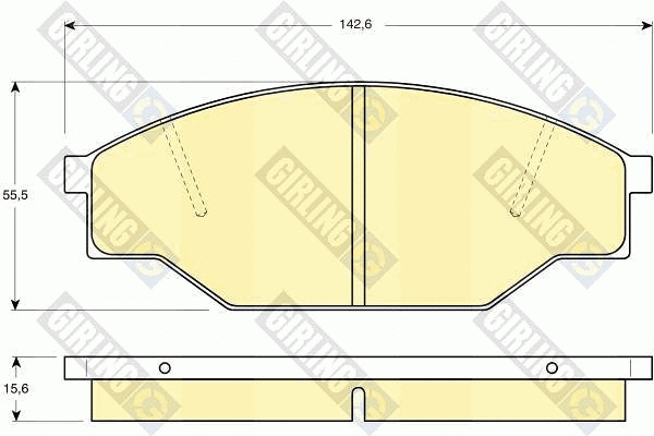 Kit de plaquettes de frein, frein à disque GIRLING 6103519