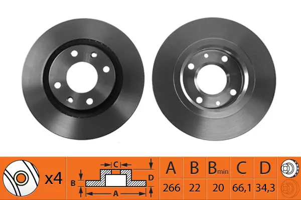 Disque de frein SB BR42105T