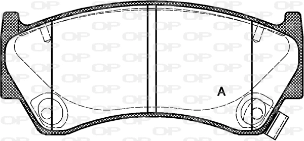 Kit de plaquettes de frein, frein à disque OPEN PARTS BPA0592.12