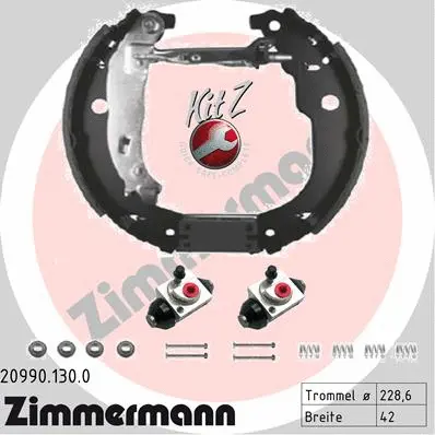 Jeu de mâchoires de frein ZIMMERMANN 20990.130.0