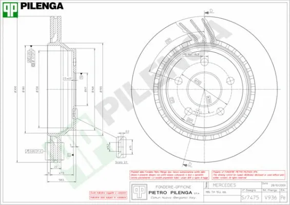 Disque de frein PILENGA V936