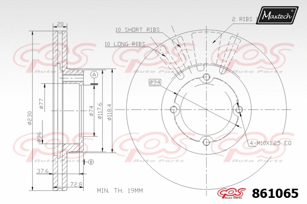 Disque de frein MAXTECH 861065