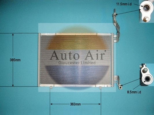 Condenseur, climatisation AUTO AIR GLOUCESTER 16-6508