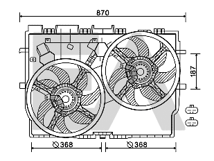 Ventilateur, refroidissement du moteur EACLIMA 33V25077