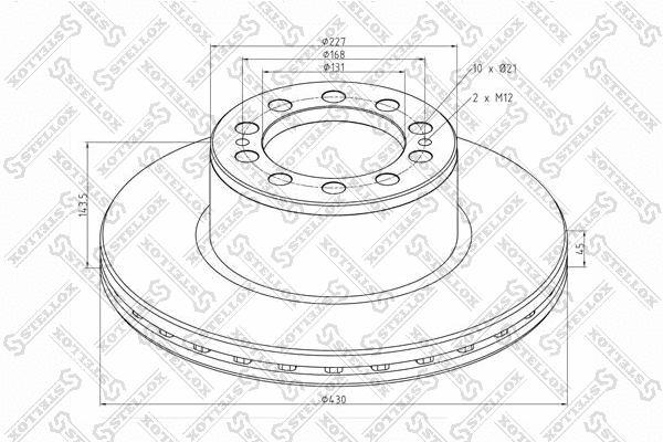 Disque de frein STELLOX 85-00824-SX