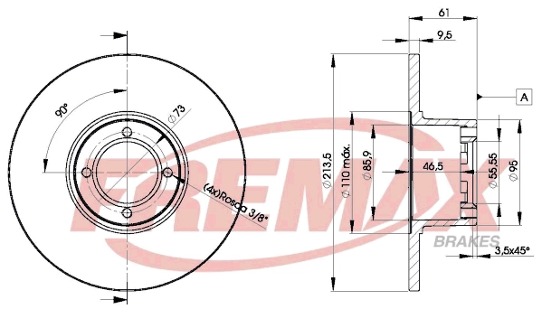Disque de frein FREMAX BD-2612