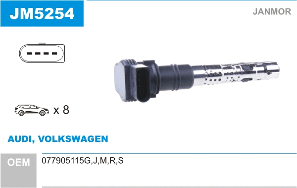 Bobine d'allumage JANMOR JM5254