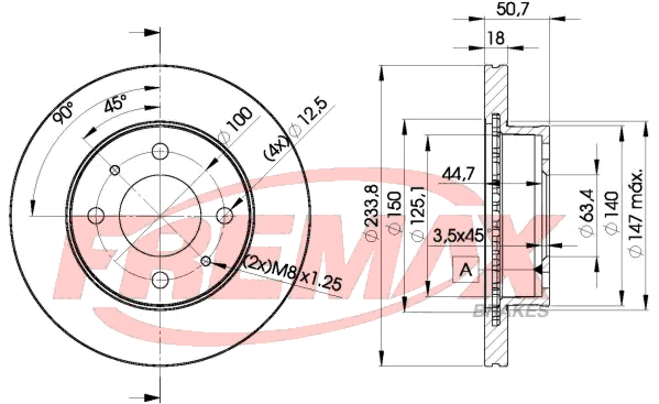 Disque de frein FREMAX BD-0550