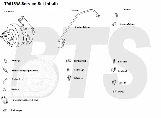 Turbocompresseur, suralimentation BTS Turbo T981538